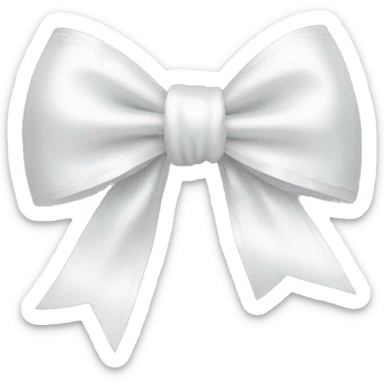 white satin bow sticker