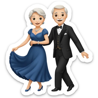 old people Waltz sticker