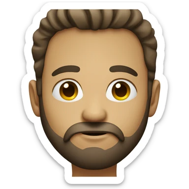 Face with beard sticker