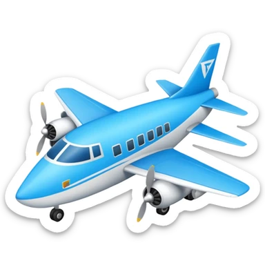 Créame un emoji que sea la función de estos dos y que el avión esté adentro 🔺✈️ sticker