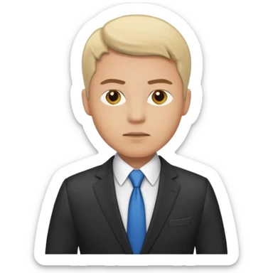 a man in a meeting sticker