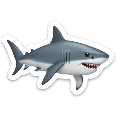 Shark with a tutu on sticker