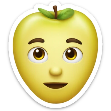 manzana amarilla sticker