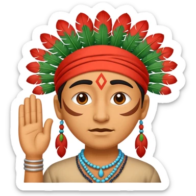 An apach indian emoji respectful sticker