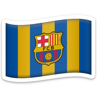 Fcb flag sticker