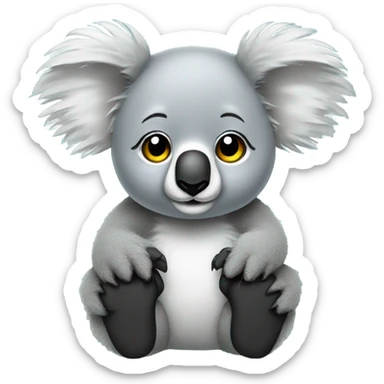 Koala with earmuffs  sticker