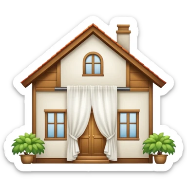 house Curtain sticker