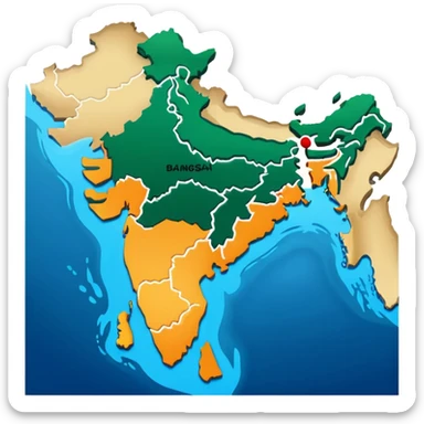 bangladesh in the map sticker
