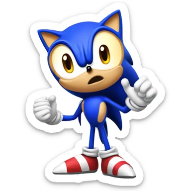 Sonic saludando  sticker