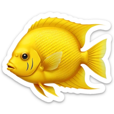 yellow angelfish  sticker