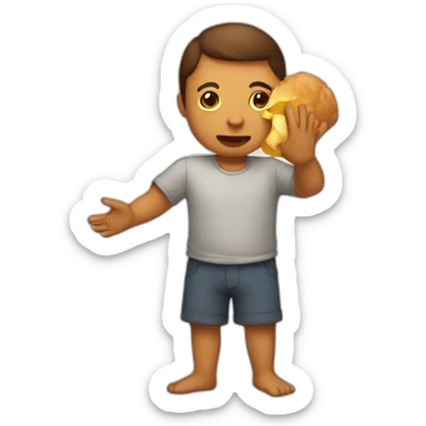 holding with hadn sticker