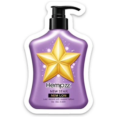 Isolated, hyperrealistic, Hempz NEW Star Dust Body Lotion, Iridescent Glow Shimmer, Passionfruit and Wild Orchid, Hydrating and Nourishing Moisturizer sticker
