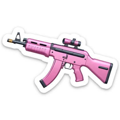 PInk assault rifle sticker