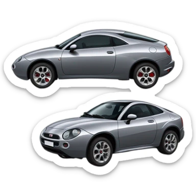 gray fiat coupe modern suv crossover X6 sticker