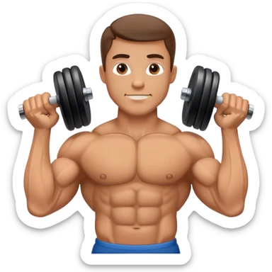 guy how to bicep curls sticker