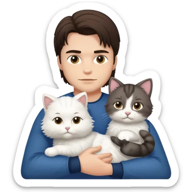 Bucky Barnes and alpine the cat sticker