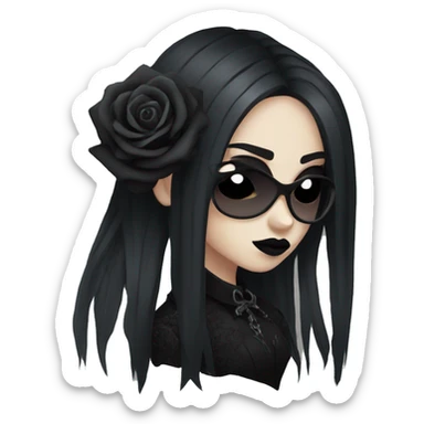 Black roses goth  sticker