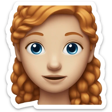 Ginger girl with blue eyes sticker