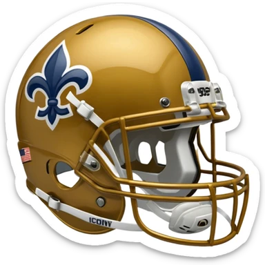 college football player helmets dark gold  sticker
