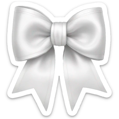 white satin bow sticker