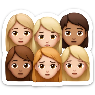 6 Sad Men and Women sticker