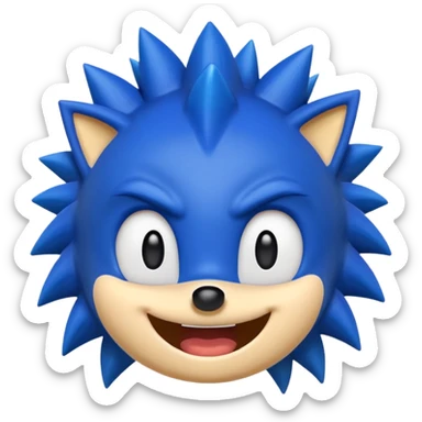 Sonic emoji well made like the original one without any mistakes sticker