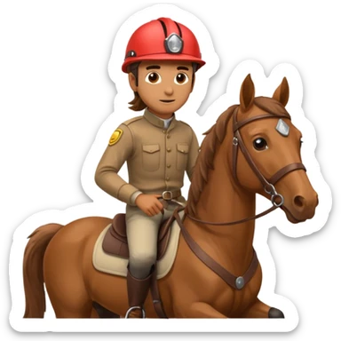 a man Horse Riding sticker