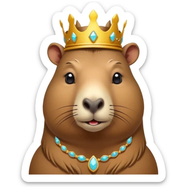 A mystical queen Capybara sticker