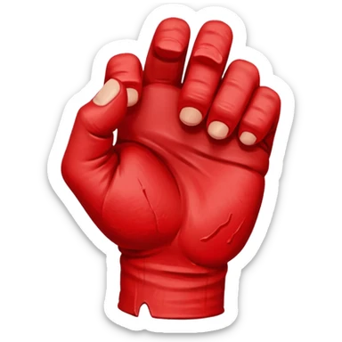 Red paint on clenched fist  sticker