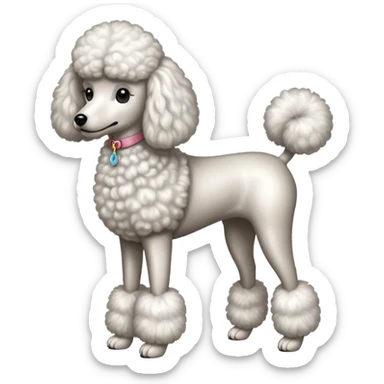 Poodle with very very long legs sticker