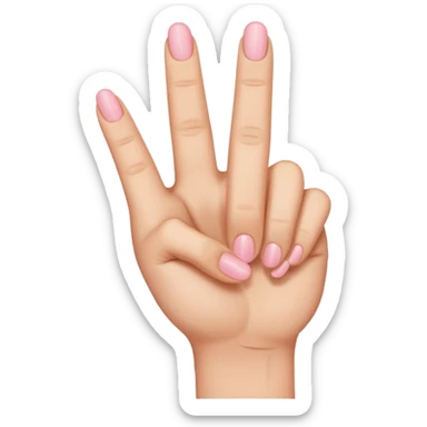 Hand with only middle finger, thumb, and pinky out sticker