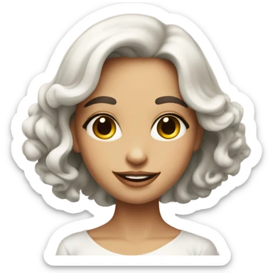 smiling girl in modernist sensual style sticker