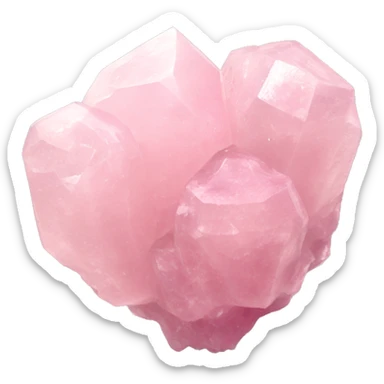 Rose quartz crystal cluster  sticker