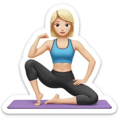 realistic blonde scandi pilates princess sticker