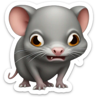 angry elephant shrew sticker