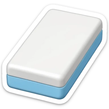 White eraser sticker