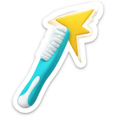 Toothbrush and lightening  sticker
