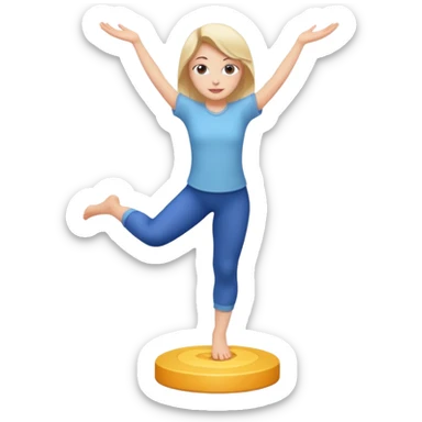 Girl balance  sticker