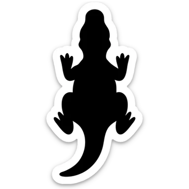 Top-down view of a T-Rex dinosaur, seen directly from above, with clear outlines and detailed texture, centered on a flat surface, bright lighting, sharp focus, no additional objects or features like wheels, stylized but realistic sticker