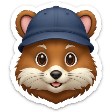 animal with caps sticker