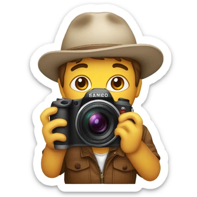 chico fotógrafo con camara sticker