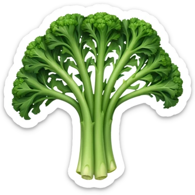 a long slender bunch of green broccolini sticker