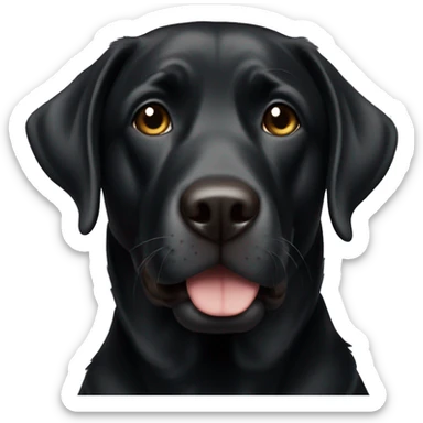 Black lab sticker