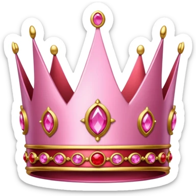 pink crown with only red gems a lot red gems sticker