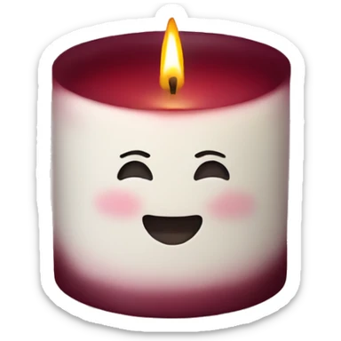 Burgundy candle  sticker