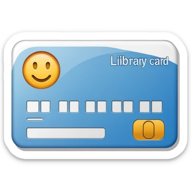 Library card
 sticker