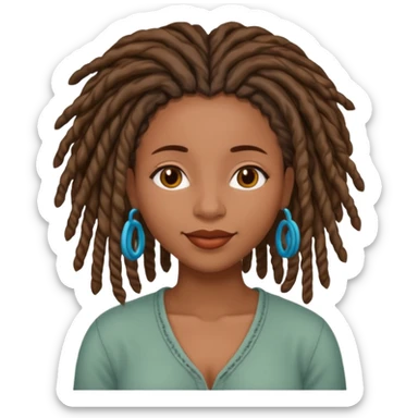 Black woman with Locs sending her love sticker