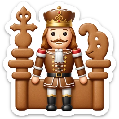 Gingerbread nutcracker sticker