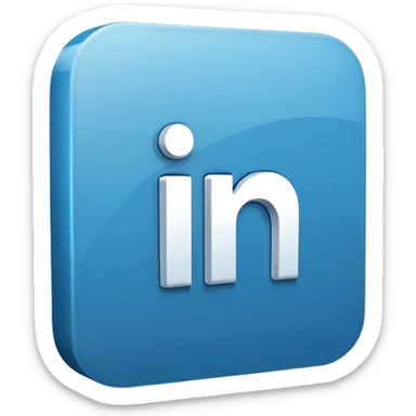3d linkedin logo (the real Linkedin logo must be used) sticker