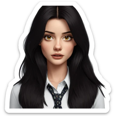 girl in white shirt sticker